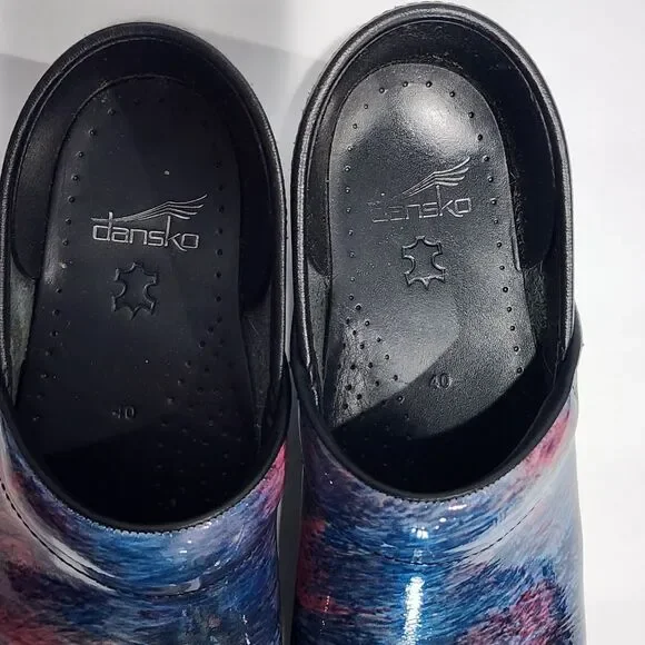 Dansko Size 40 Professional Clogs Nursing Medical Cotton Candy Patent Leather - Picture 3 of 7